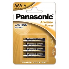 Батарейки AAA, Panasonic Alkaline Power, щелочная, 4 шт, 1.5V, Blister (LR03REB/4BPR)