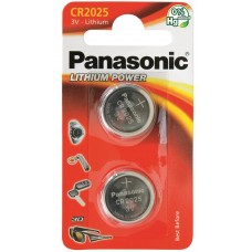 Батарейка CR2025, литиевая, Panasonic, 2 шт, Blister (CR-2025EL/2B)