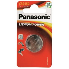 Батарейка CR2450, литиевая, Panasonic, 1 шт, 3V, Blister (CR-2450EL/1B)