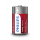 Батарейка D (LR20), щелочная, Philips Power Alkaline, 2 шт, 1.5V, Blister (LR20P2B/10)