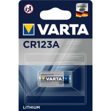 Батарейка CR123A, літієва, Varta, 1 шт, 1600mAh, 3V, Blister (06205301401)