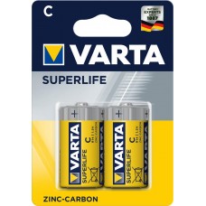 Батарейка C (R14), солевая, Varta, 2 шт, 1.5V, Blister (02014101412)