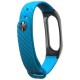 Силиконовый браслет для Xiaomi Mi Band 2 Carbon fiber design, Blue