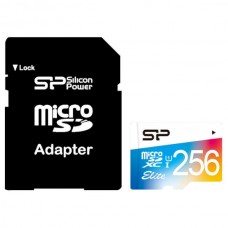 Карта пам'яті microSDXC, 256Gb, Class10 UHS-I, Silicon Power, SD адаптер (SP256GBSTXBU1V20SP)