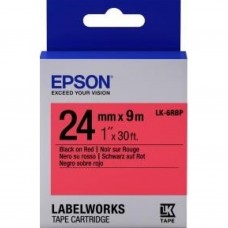 Картридж Epson LK6RBP, Black/Red, 24 мм / 9 м, пастельна стрічка (C53S656004)
