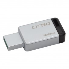USB 3.1 Flash Drive 128Gb Kingston DataTraveler 50, Silver, R100/W15 MB/s (DT50/128GB)