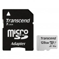 Карта памяти microSDXC, 128Gb, Transcend 300S, SD адаптер (TS128GUSD300S-A)