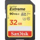Карта памяти SDHC, 32Gb, Class10 UHS-I U3 V30, SanDisk Extreme, R90 / W40 MB/s (SDSDXVE-032G-GNCIN)