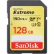Карта памяти SDXC, 128Gb, Class10 UHS-I U3 V30, SanDisk Extreme, R150/W60 MB/s (SDSDXV5-128G-GNCIN)