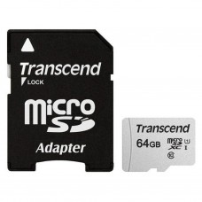 Карта пам'яті microSDXC, 64Gb, Transcend 300S, SD адаптер (TS64GUSD300S-A)
