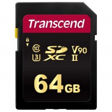 Карта памяти SDXC, 64Gb, Class10 UHS-II U3 V90, Transcend 700S, R285 / W180 MB/s (TS64GSDC700S)