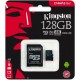 Карта пам'яті microSDXC, 128Gb, Class10 UHS-1 А1, Kingston Canvas Select Plus,SD адаптер(SDCS2/128GB)