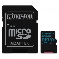 Карта памяти microSDXC, 128Gb, Class10 UHS-1 А1, Kingston Canvas Select Plus,SD адаптер(SDCS2/128GB)