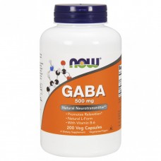 GABA (гамма-аминомасляная кислота) 500 мг, Now Foods, 200 гелевых капсул
