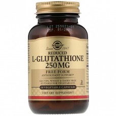 L-Глутатіон, L-Glutathione, Solgar, 250 мг, 60 вегетаріанських капсул