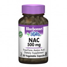 NAC (N-Ацетил-L-Цистеин) 500 мг, Bluebonnet Nutrition, 30 гелевых капсул