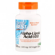 Альфа-ліпоєва кислота, Doctor's Best, Alpha-Lipoic Acid, 600 мг, 60 капсул