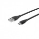 Кабель USB - micro USB 1 м Maxxter Black, 2.4А, премиум (UB-M-USB-01BK)