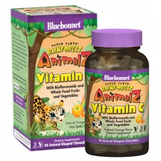 Вітамін С для дітей, зі смаком апельсина, Rainforest Animalz, Bluebonnet Nutrition, 90 шт.