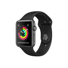 Apple Watch Series 3 42mm GPS Space Gray Aluminum Case With Black Sport Band (MTF32)