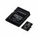 Карта памяти microSDXC, 256Gb, Class10 UHS-I U3, Kingston Canvas Select+, SD адаптер (SDCS2/256GB)