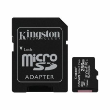 Карта пам'яті microSDXC, 256Gb, Class10 UHS-I U3, Kingston Canvas Select+, SD адаптер (SDCS2/256GB)