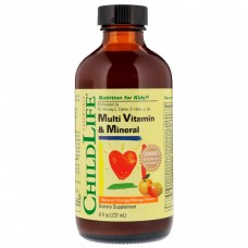 Жидкие мультивитамины для детей, со вкусом апельсин-манго, Multi Vitamin & Mineral, ChildLife, 237мл