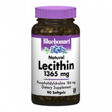 Натуральный лецитин 1365 мг, Bluebonnet Nutrition, 90 желатиновых капсул