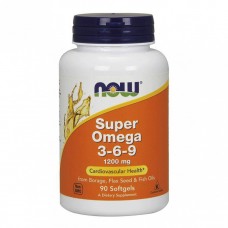 Супер Омега 3-6-9, Super Omega 3-6-9, Now Foods, 1200 мг, 90 желатиновых капсул
