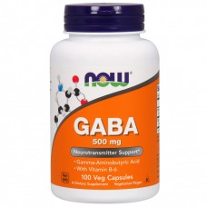 GABA (гамма-аминомасляная кислота) 500 мг, Now Foods, 100 гелевых капсул