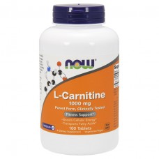 L- карнитин, L-Carnitine, Now Foods, 1000 мг, 100 таблеток