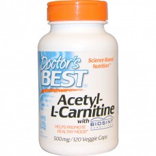 Ацетил L-карнітин 500 мг, Biosint, Doctor's Best, 120 гелевих капсул