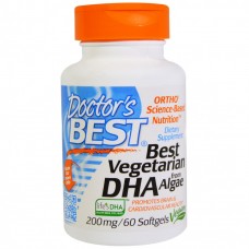 Веганський DHA на основі водоростей 200 мг, Doctor's Best, 60 желатинових капсул