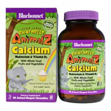 Кальций магний & витамин D3 для детей, RainforestAnimalz, Bluebonnet Nutrition, со вкуксом ванили
