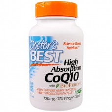 Коензим Q10 високої абсорбації 100 мг, BioPerine, Doctor's Best, 120 гелевих капсул