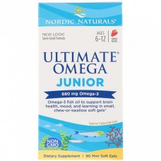 Риб'ячий жир для підлітків, Ultimate Omega Junior, Nordic Naturals, 680 мг, 90 гелевих капсул