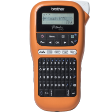 Принтер стрічковий для маркування Brother P-Touch PT-E110VP, Orange/Black