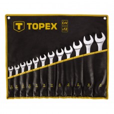 Набор ключей комбинированных Topex, 12 шт (35D758), 13-32 мм