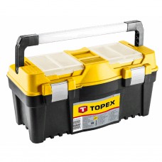 Ящик для інструменту Topex 25'' (79R129) алюмінієва ручка, 600х330х290мм