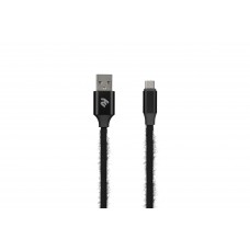 Кабель USB <-> microUSB, Black, 1 м, 2.1A, 2E, ворсистый кабель (2E-CCMTAC-BLACK)