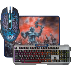 Комплект Defender Killing Storm MKP-013L, Grey-Black, USB, клавиатура+мышь+коврик