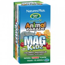 Магний для детей без сахара, со вкусом вишни, Animal Parade, Natures Plus, 90 жевательных таблеток