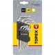 Ключі Topex Torx (зірочки) TS10-50, набір 9 шт. (35D950)