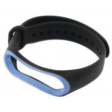 Силиконовый браслет для Mi band 3/4 version 2 (RiM), Black-blue