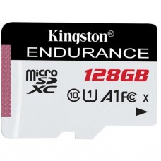 Карта памяти microSDXC, 128Gb, Class10 А1 UHS-1 U1, Kingston Endurance, без адаптера (SDCE/128GB)