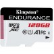 Карта памяти microSDXC, 128Gb, Kingston High Endurance, без адаптера (SDCE/128GB)