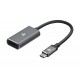 Адаптер USB 3.1 Type-C (M) - DisplayPort (F), 2E, Grey, 20 см, алюмінієвий корпус (2E-W1404)