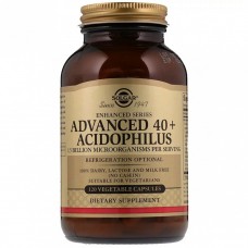 Пробиотики, Advanced 40+ Acidophilus, Solgar, 120 капсул