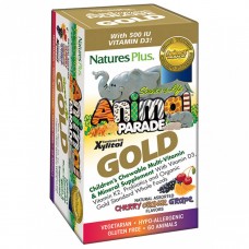 Мультивітаміни для дітей, зі смаком асорті, Animal Parade Gold, Natures Plus, 60 жувальних табл.