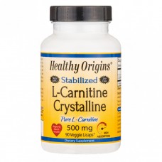 L-карнітин, L-Carnitine Crystalline, Healthy Origins, 500 мг, 90 капсул